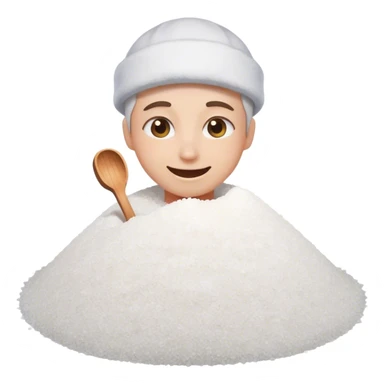 Happy emoji with pile of salt sticker