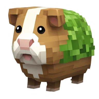 Minecraft style statue of a guineapig sticker