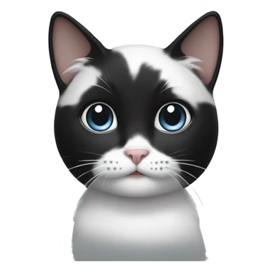 black and white mini cat sticker