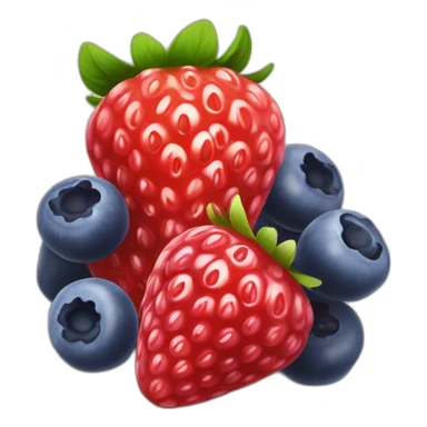 raspberry strawberry and blueberry in a grap sticker
