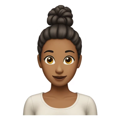 Girl with a bun with more eyelashes  sticker