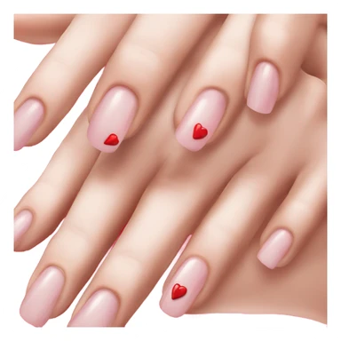 Full hand manicure hand from profile red nails  sticker