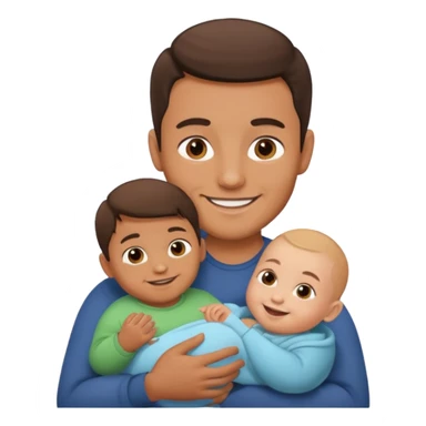 Man holding Baby. only one baby. sticker