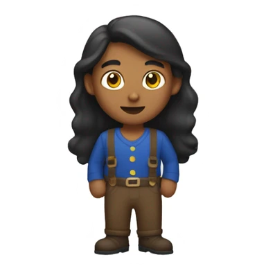 Brown person in Santa’s work shop sticker