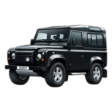 landrover defender black sticker