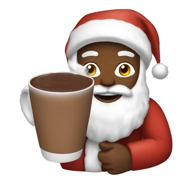 Santa with hot Cocoa  sticker