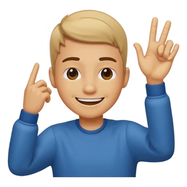 Person dabbing sticker