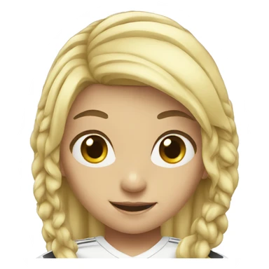 blond soccer girl sticker