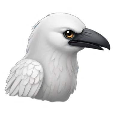 white raven sticker
