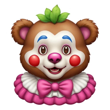 Bear as a clown sticker