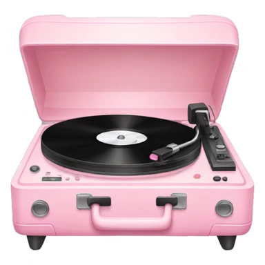 Light pink record player sticker