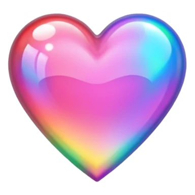 heart with a holographic border sticker