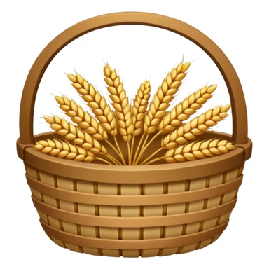 Wheat grain basket sticker