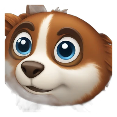 Chestnut with blue eyes; cute sticker