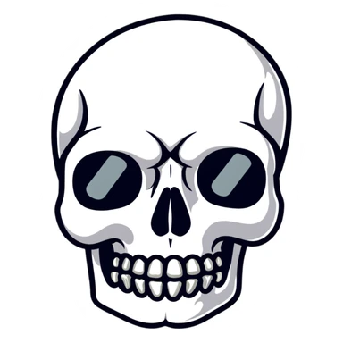 shiny skull sticker