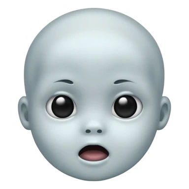 black baby ghost face sticker