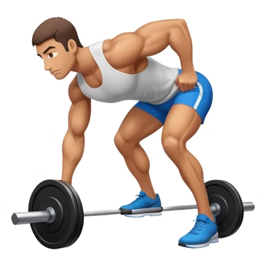bent-over row exercise sticker
