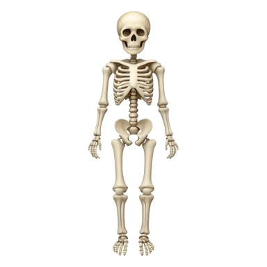 Create a full body human skeleton emoji sticker