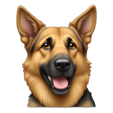 Un berger allemand qui rit aux eclats sticker