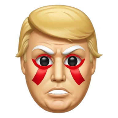 Modern day Tragedy comedy mask one mask Trump sticker