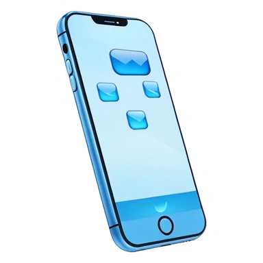 iPhone 15 blue sticker