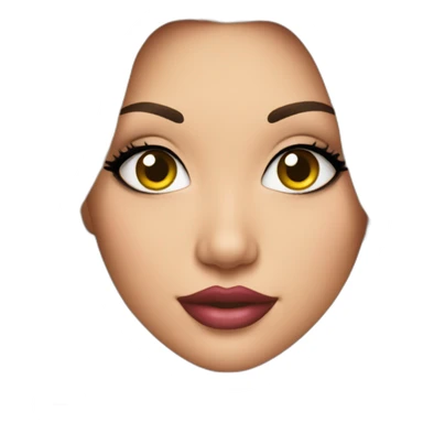 curvy bimbo with makeup on sticker