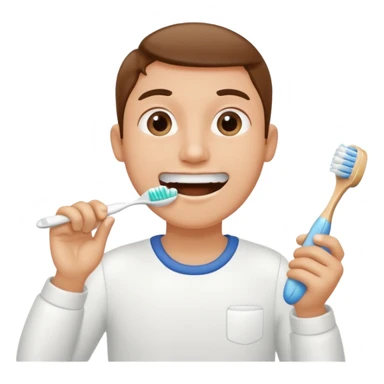 Brushing your teeth sticker
