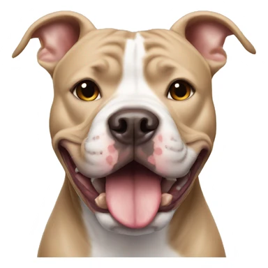 Pitbull with underbite  sticker