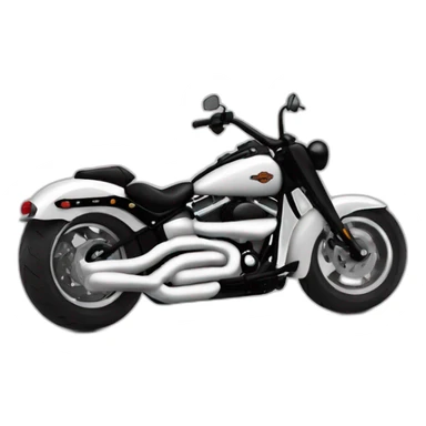 harley davidson fat boy, color black sticker