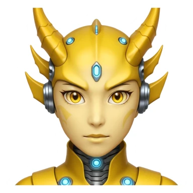 Anime Dragon HumanAndroid Yellow They/Them sticker