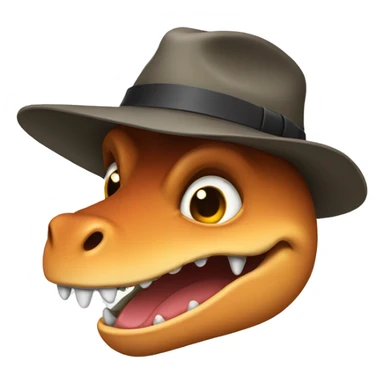 Dinasour with hat sticker