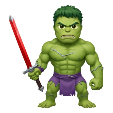 Hulk with the giant sword  sticker