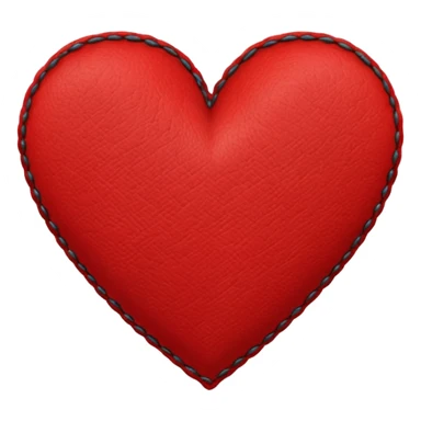 heart with a stitched border sticker