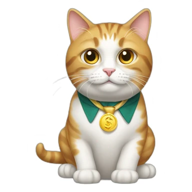 Millionaire cat sticker
