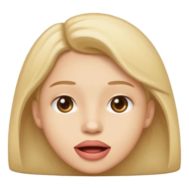 Tête de profil, et qui fait chute en montrant sa bouche sticker