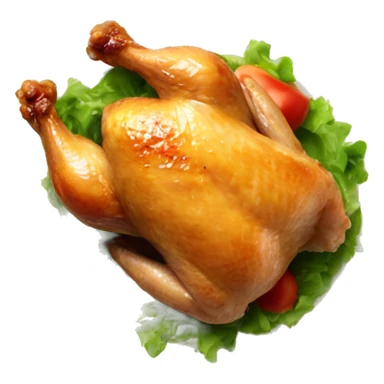 A juicy chicken on a plate  sticker