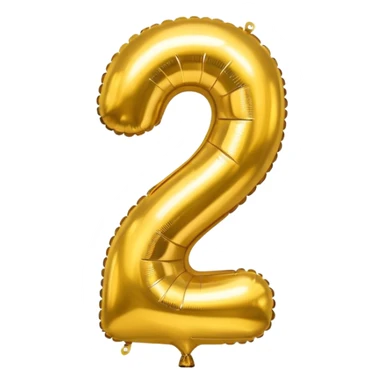 the number one in gold balloons sticker