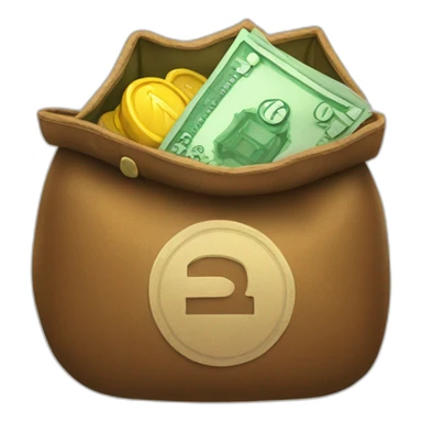 rupees bag on hand sticker