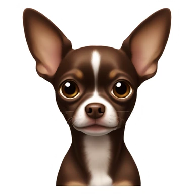 Chocolate Brown Chihuahua with no white on the face  sticker