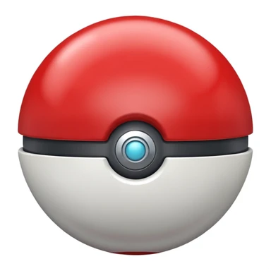 singular poke ball, clean, iconic, centered, white background sticker