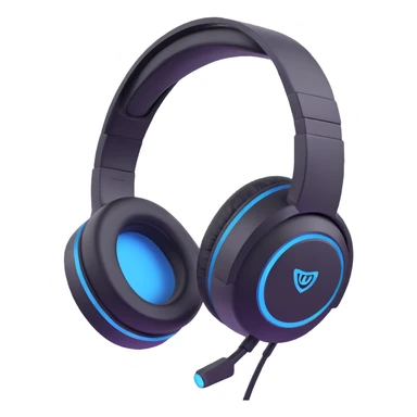 futuristic gaming headset server logo sticker