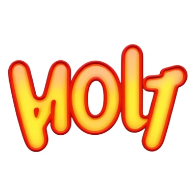  neon sign with the word hot sticker