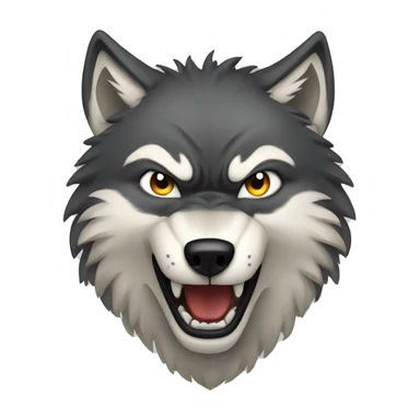 Angry wolf sticker