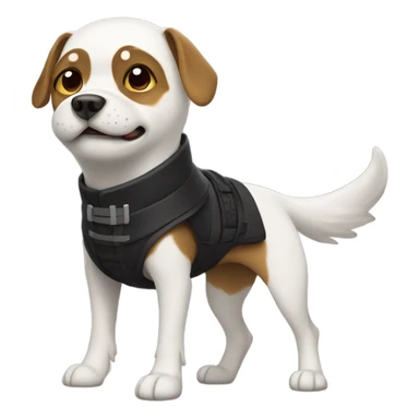 Dog with a ninja suit sticker