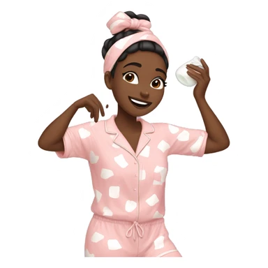 Aesthetic Girl doing skincare wearing coquette pajamas sticker