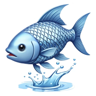 Fish jumping out of water sticker