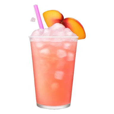 Peach pink drink with ice sticker