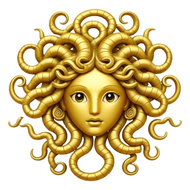 golden versace medusa sticker