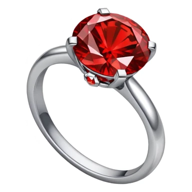 red ring marry red diamond metal prata sticker