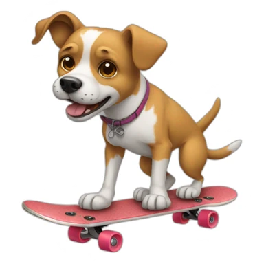skateboarding dog sticker